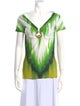 Roberto Cavalli Printed V-Neck Top