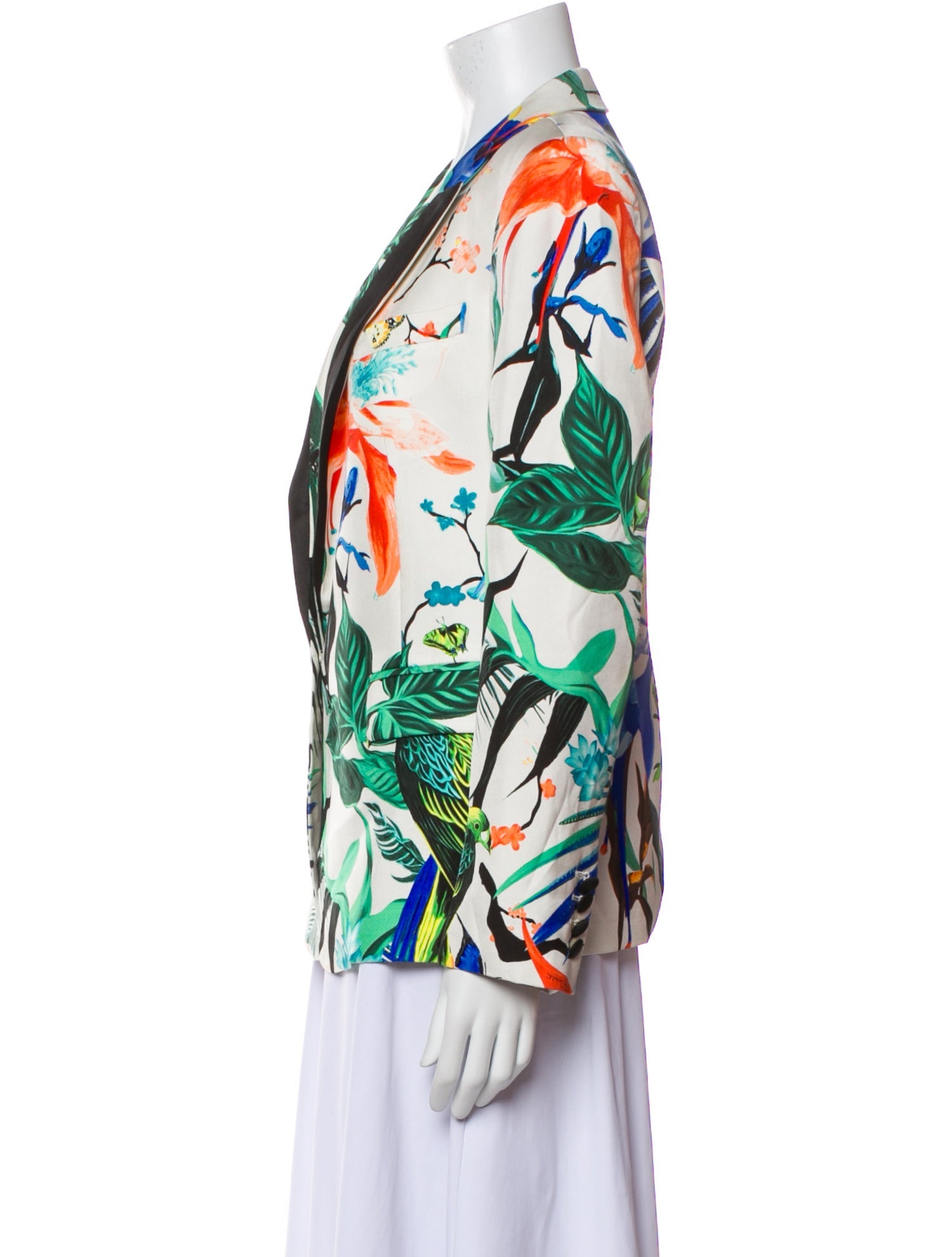 Roberto Cavalli Silk Printed Blazer