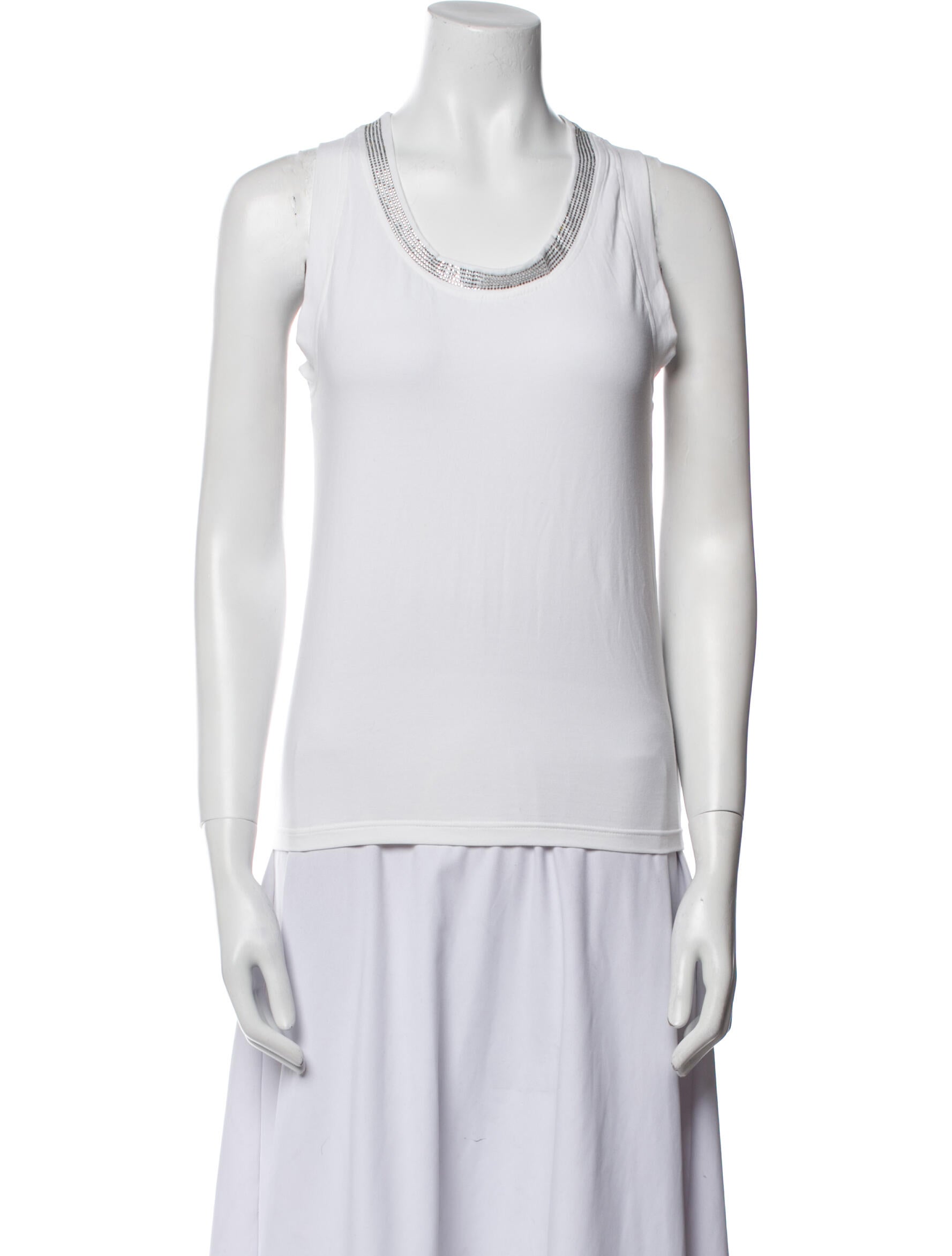 Roberto Cavalli Scoop Neck Sleeveless Top