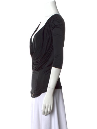 Roberto Cavalli Cowl Neck Three-Quarter Sleeve Top