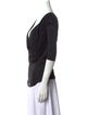 Roberto Cavalli Cowl Neck Three-Quarter Sleeve Top