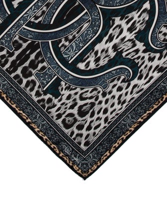 Roberto Cavalli Floral Foulard 80 Silk Scarf