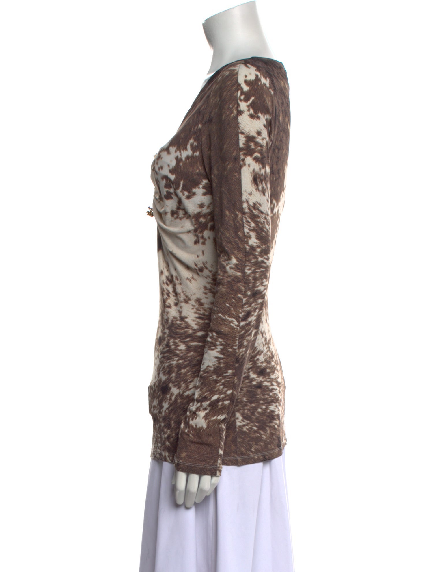 Roberto Cavalli Nylon Printed Top