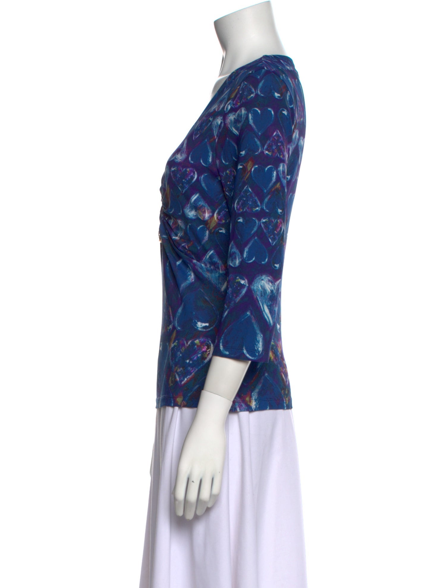 Roberto Cavalli Printed V-Neck Blouse