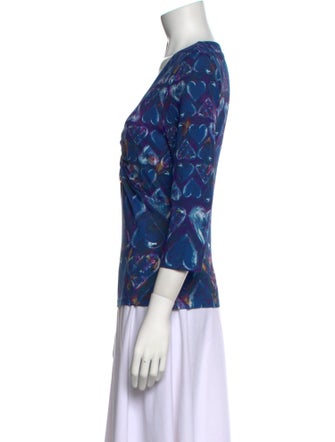 Roberto Cavalli Printed V-Neck Blouse