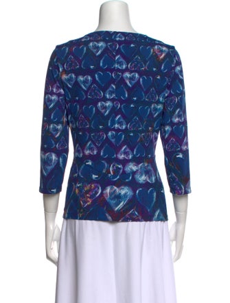 Roberto Cavalli Printed V-Neck Blouse