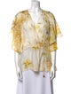 Roberto Cavalli Silk Floral Print Blouse