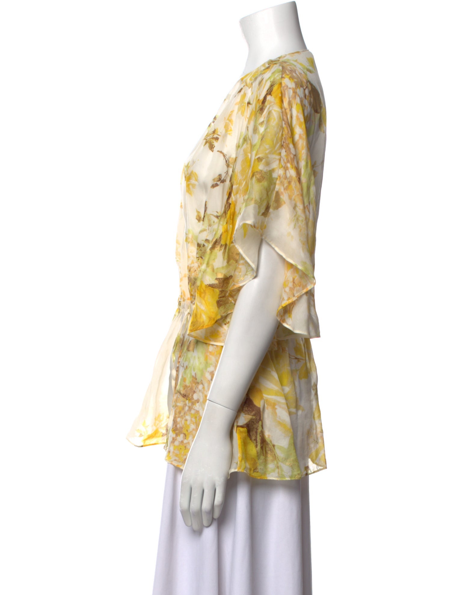 Roberto Cavalli Silk Floral Print Blouse