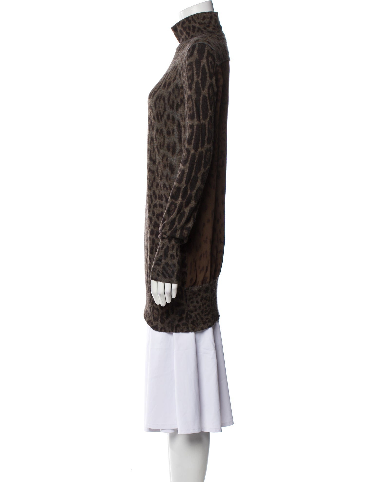 Roberto Cavalli Cashmere Animal Print Sweater