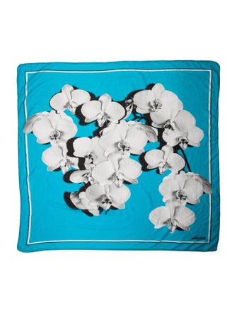 Roberto Cavalli Silk Floral Print Scarf