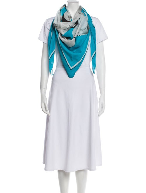 Roberto Cavalli Silk Floral Print Scarf