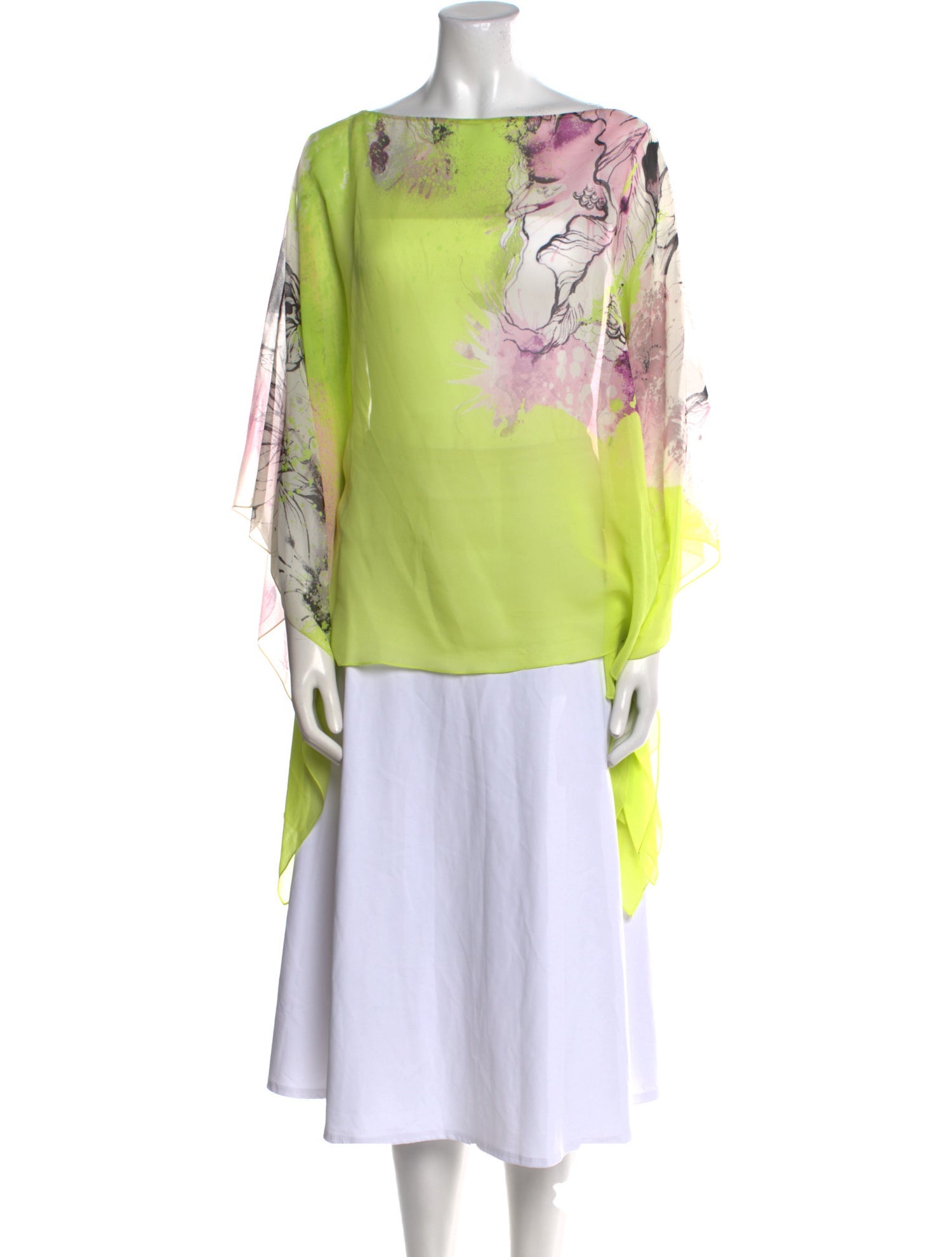 Roberto Cavalli Silk Floral Print Tunic