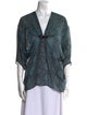 Roberto Cavalli Silk Animal Print Blouse