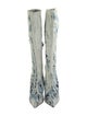Roberto Cavalli Denim Tie-Dye Print Boots