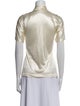 Roberto Cavalli V-Neck Short Sleeve Blouse
