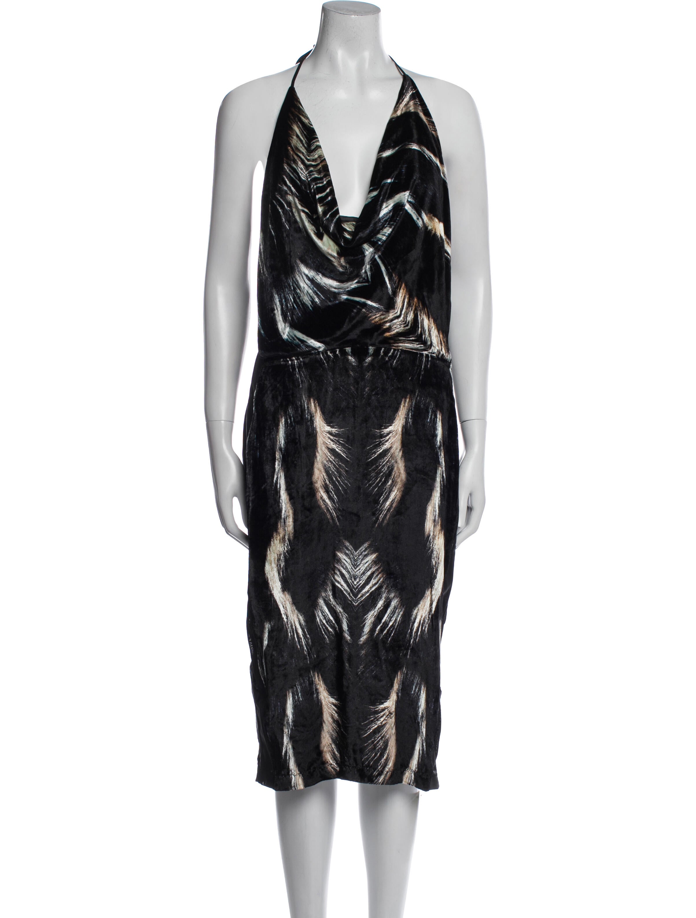 Roberto Cavalli Printed Midi Length Dress w/ Tags