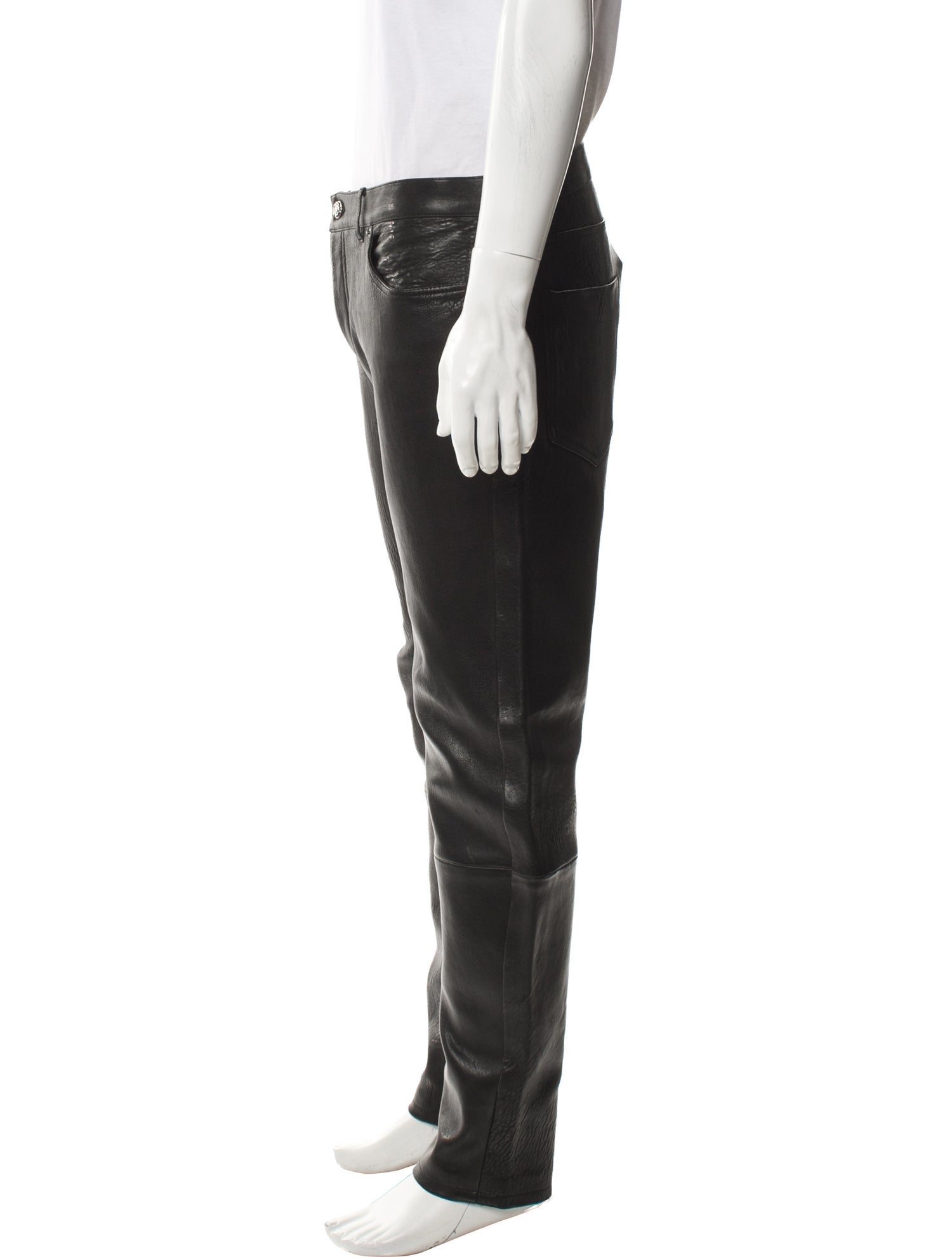 Roberto Cavalli Lamb Leather Moto Pants