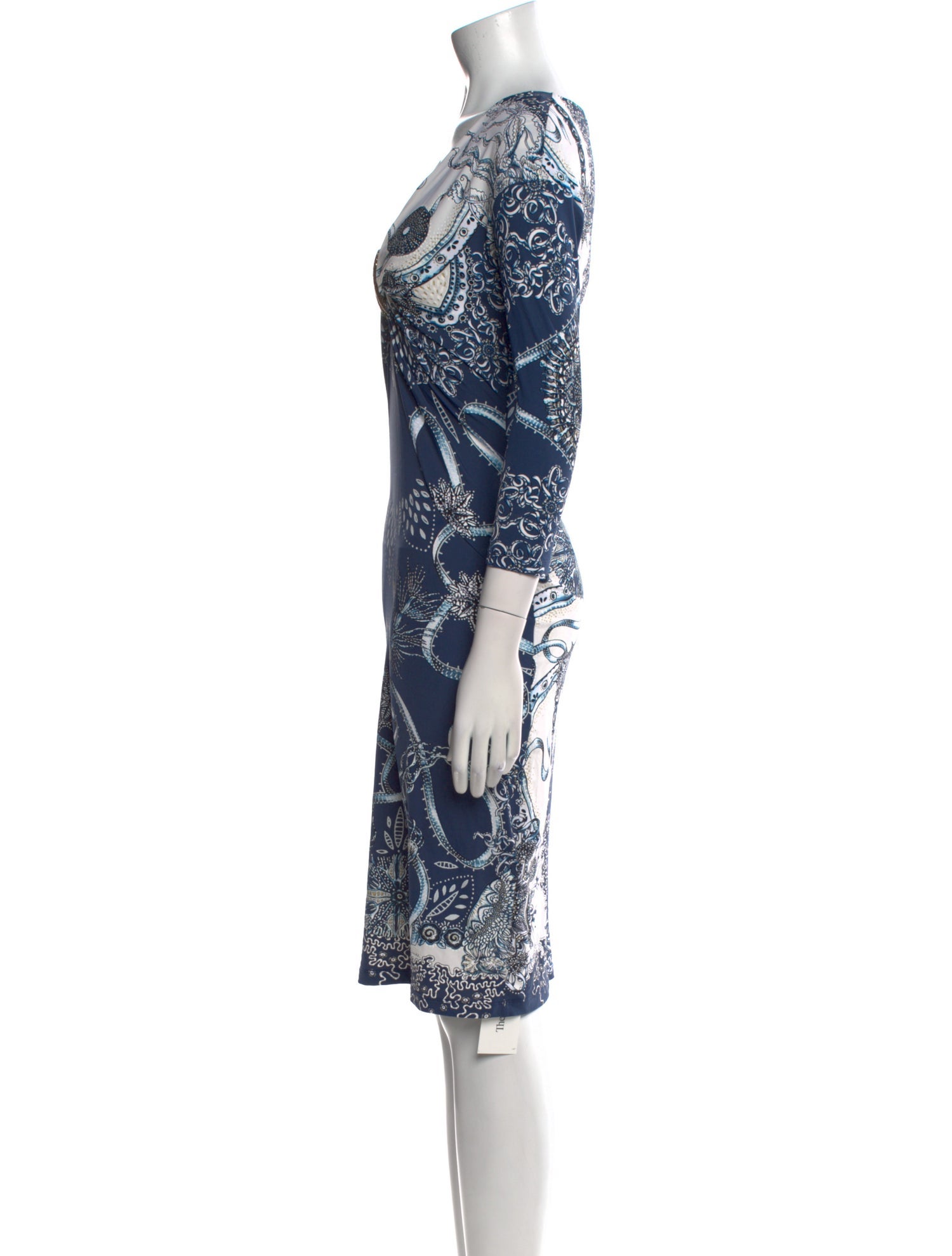 Roberto Cavalli Printed Knee-Length Dress