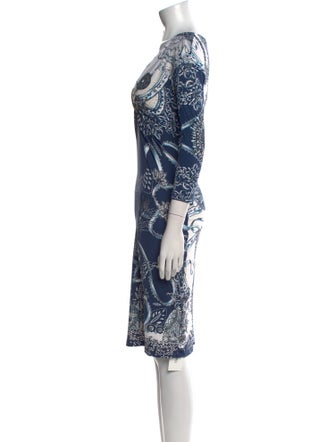 Roberto Cavalli Printed Knee-Length Dress