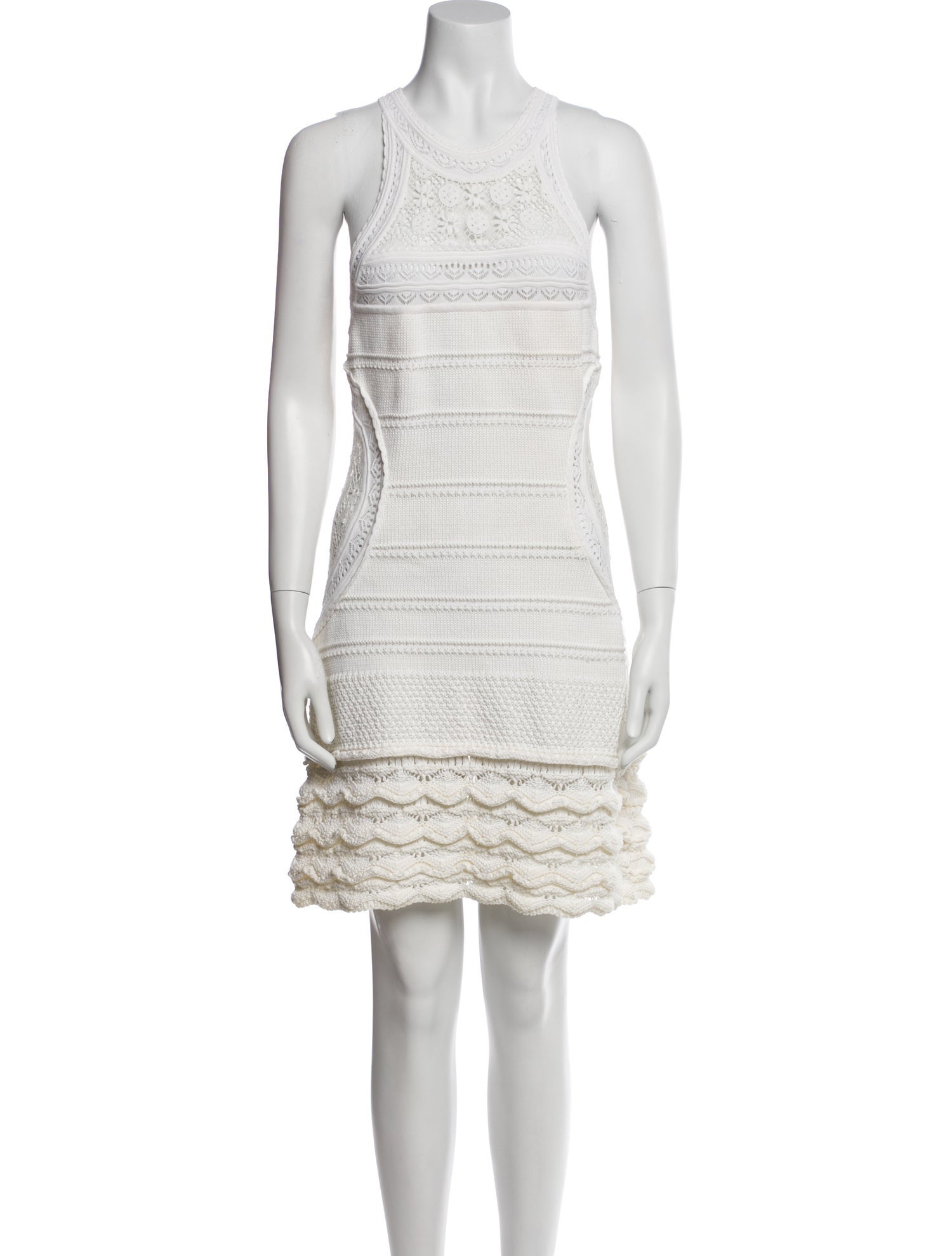 Roberto Cavalli Scoop Neck Knee-Length Dress