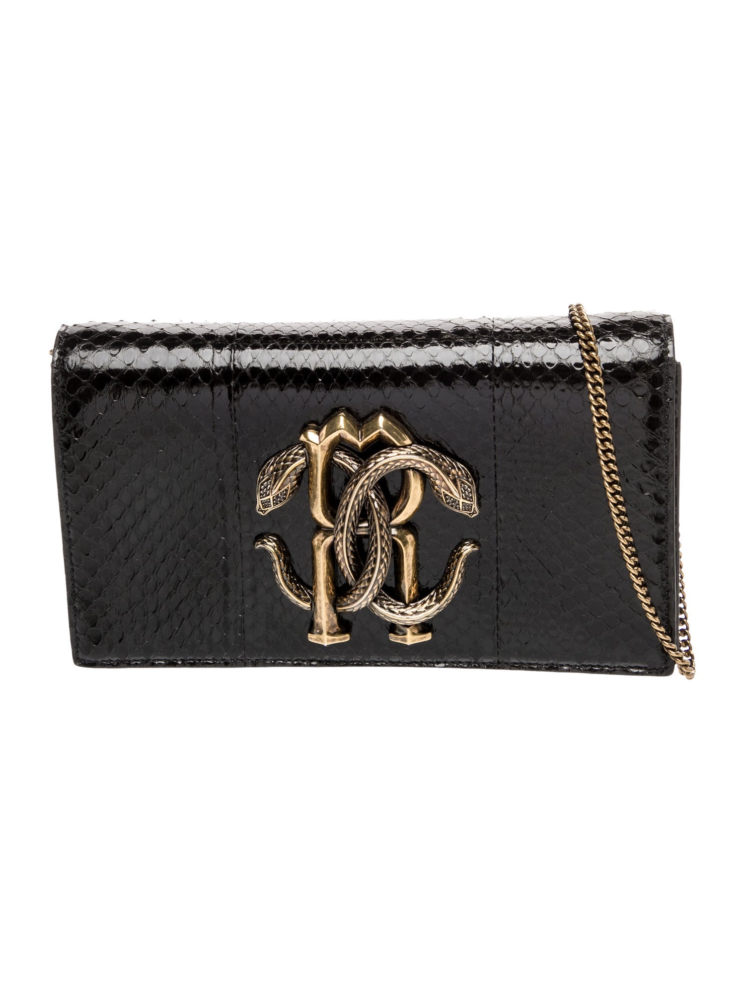 Roberto Cavalli Snakeskin Clutch