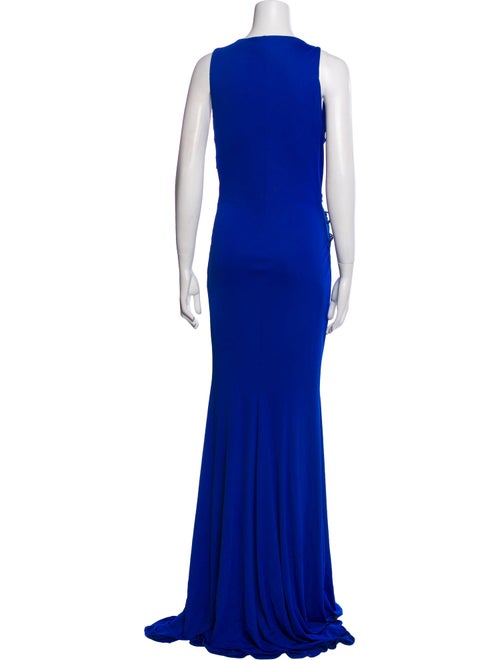 Roberto Cavalli V-Neck Long Dress