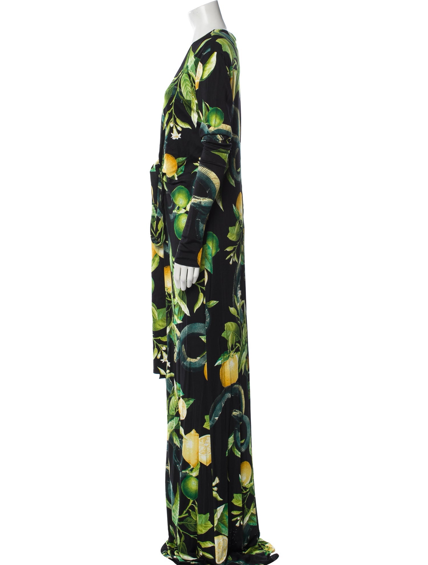 Roberto Cavalli Floral Print Long Dress w/ Tags