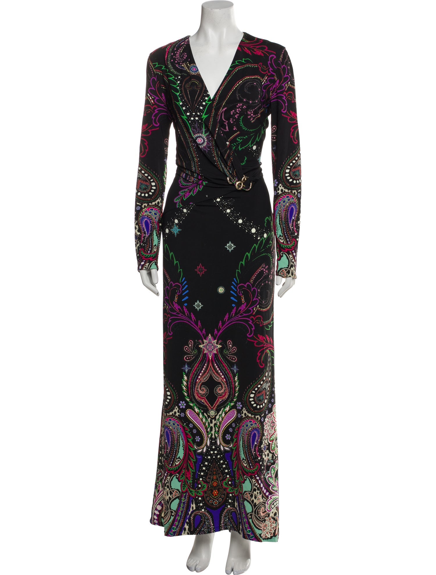 Roberto Cavalli Paisley Print Long Dress