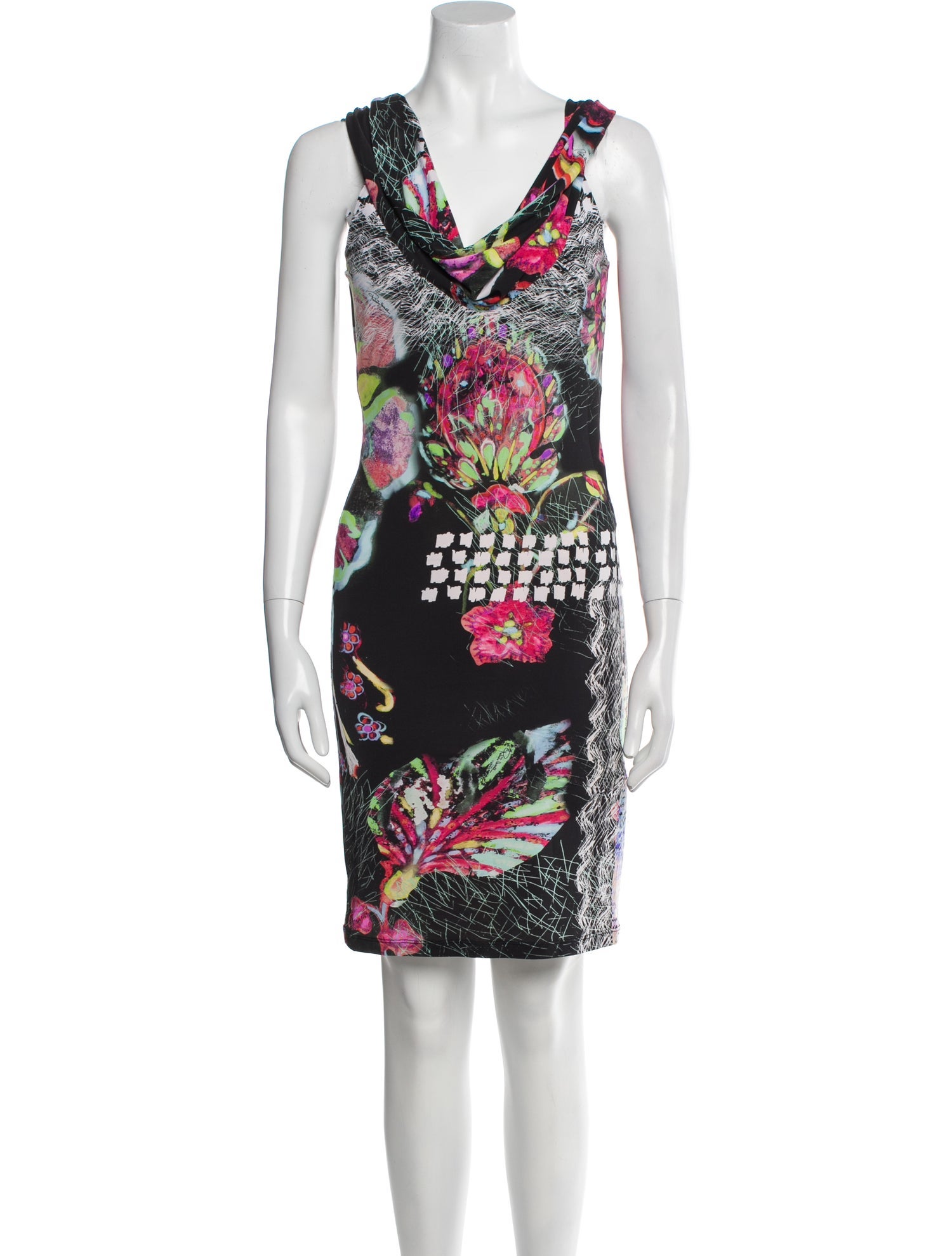 Roberto Cavalli Nylon Knee-Length Dress