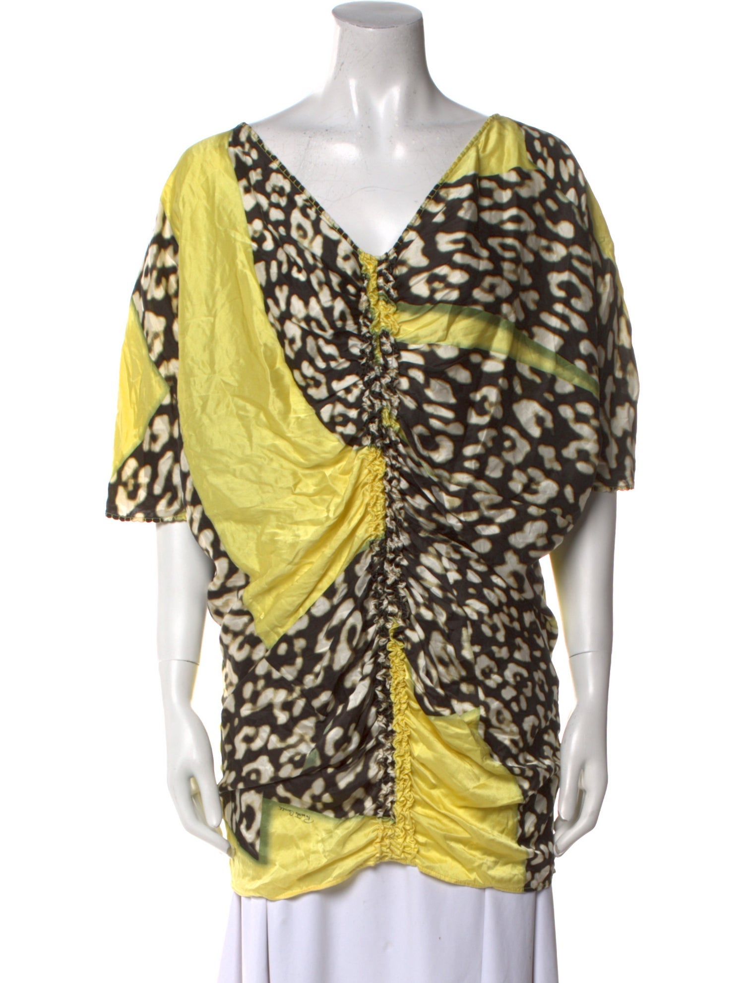 Roberto Cavalli Silk Animal Print Tunic