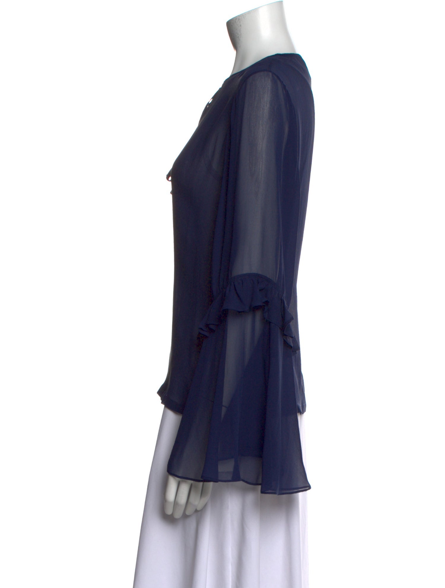 Roberto Cavalli Silk Crew Neck Blouse