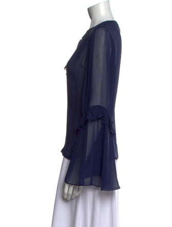 Roberto Cavalli Silk Crew Neck Blouse