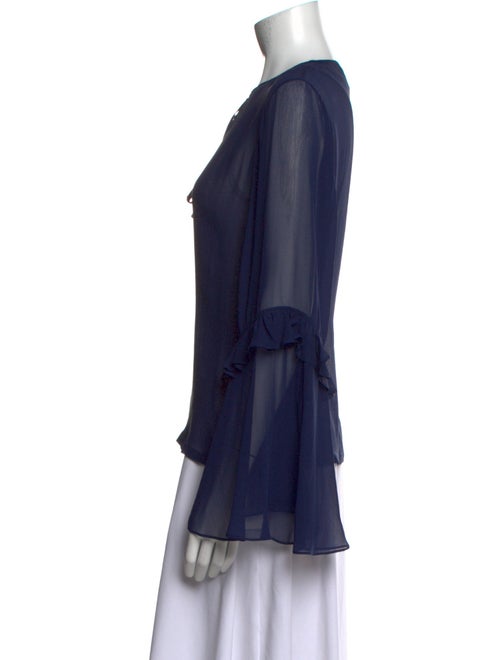 Roberto Cavalli Silk Crew Neck Blouse