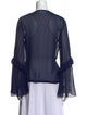Roberto Cavalli Silk Crew Neck Blouse