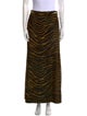 Roberto Cavalli Velvet Midi Length Skirt
