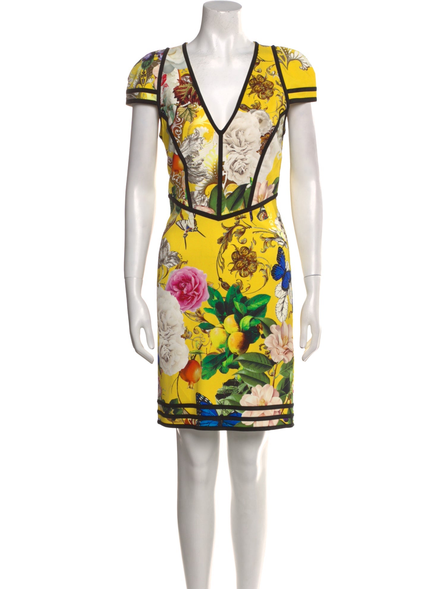 Roberto Cavalli Floral Print Mini Dress