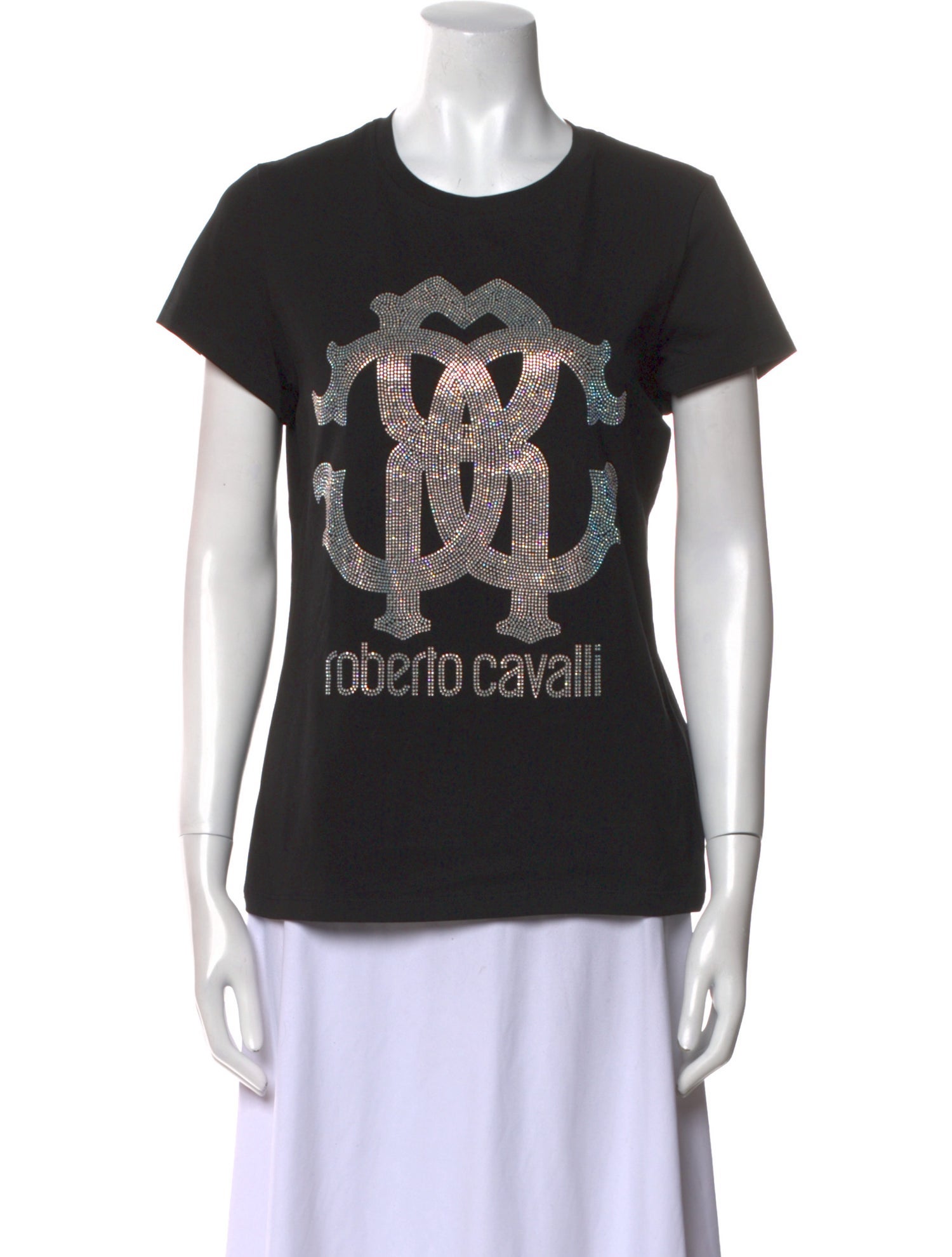 Roberto Cavalli Graphic Print Crew Neck T-Shirt