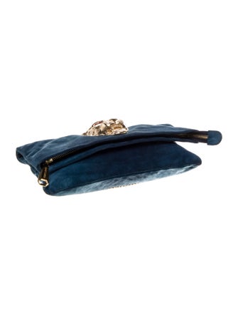Roberto Cavalli Suede Clutch
