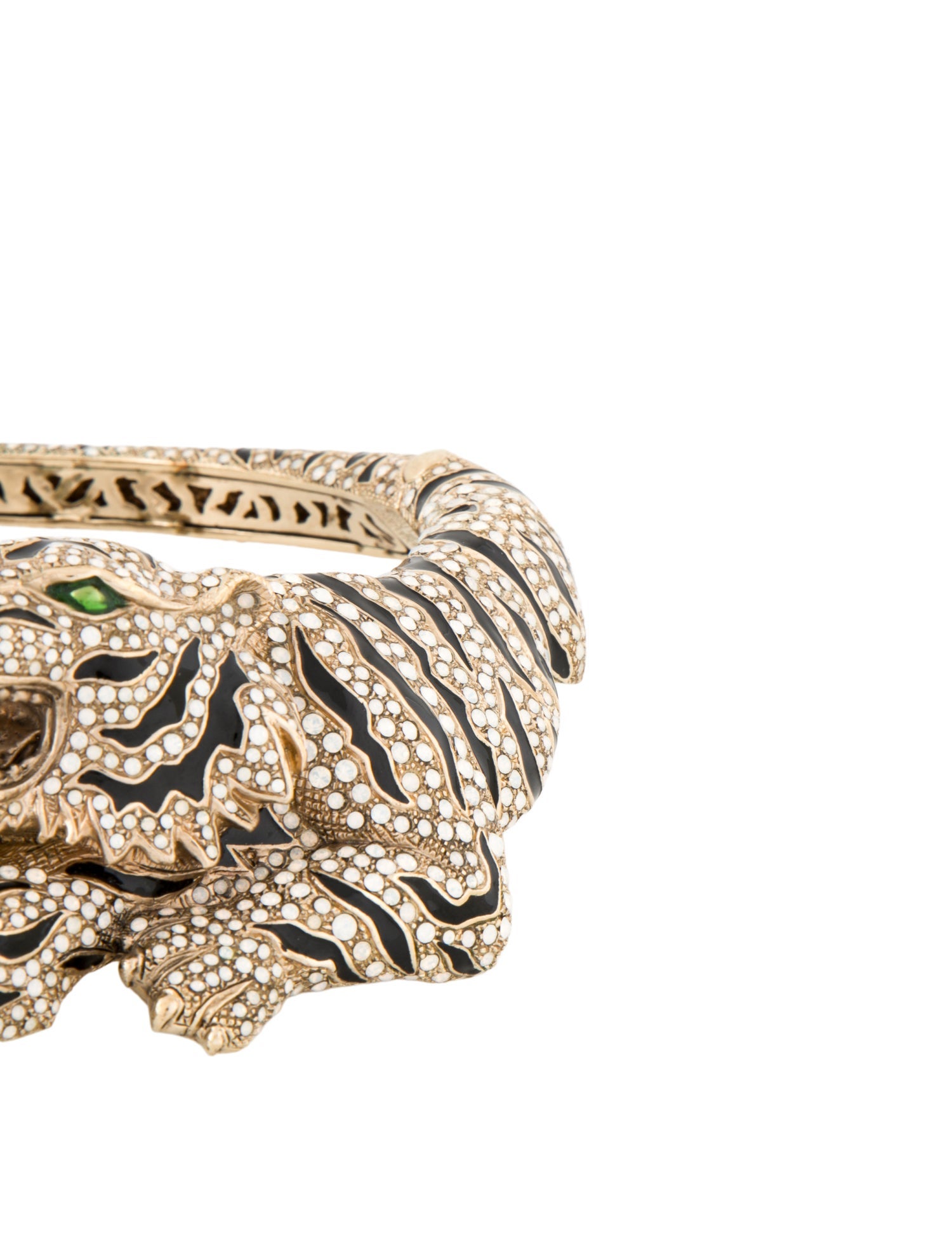 Roberto Cavalli Crystal & Enamel Roar Choker Necklace