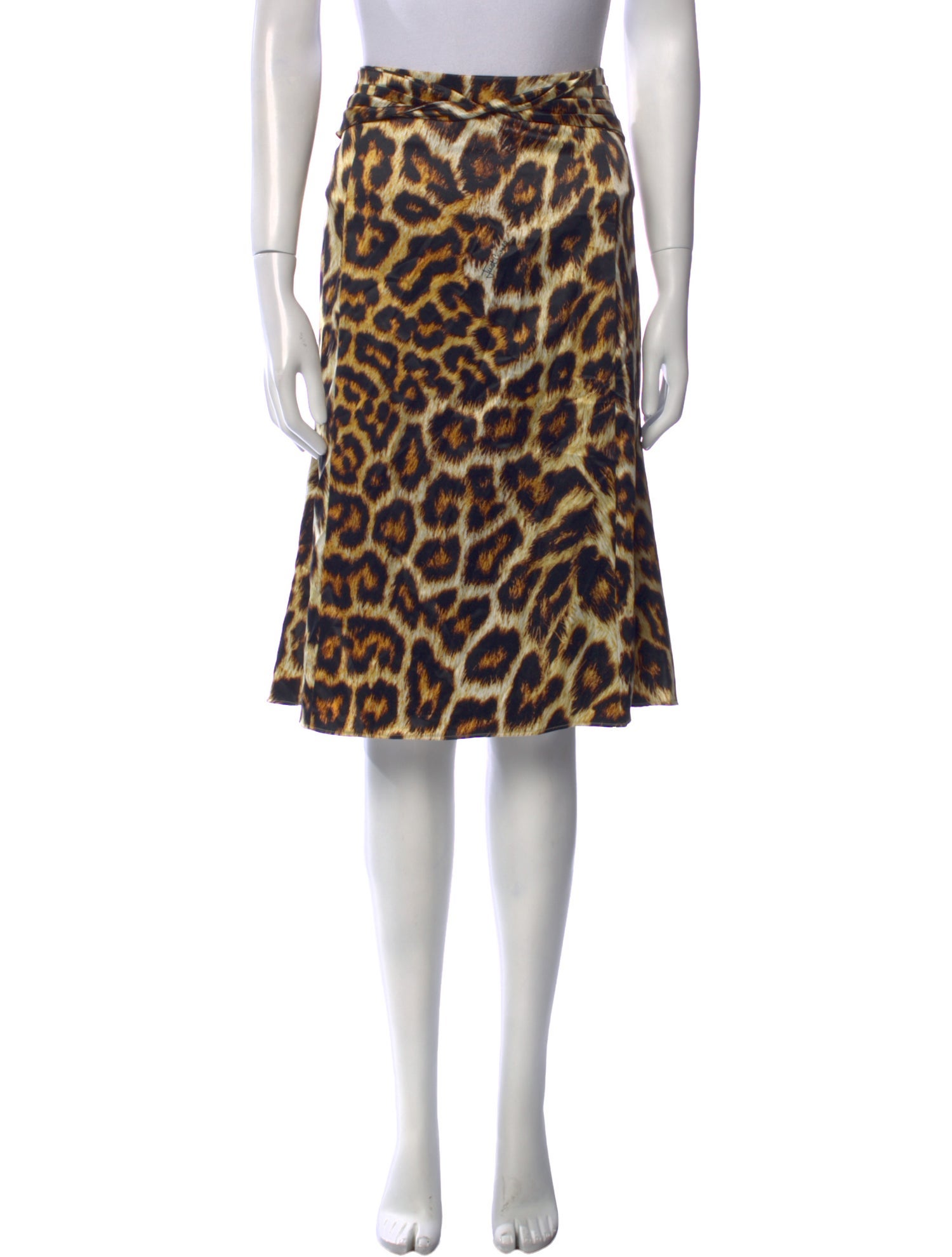 Roberto Cavalli Animal Print Knee-Length Skirt w/ Tags