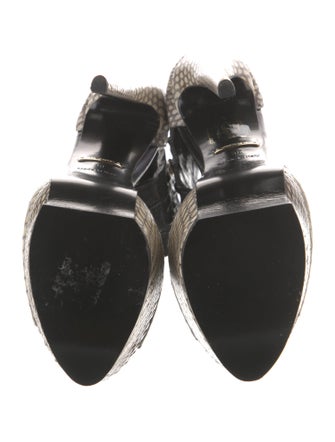 Roberto Cavalli Snakeskin Animal Print D'Orsay Pumps