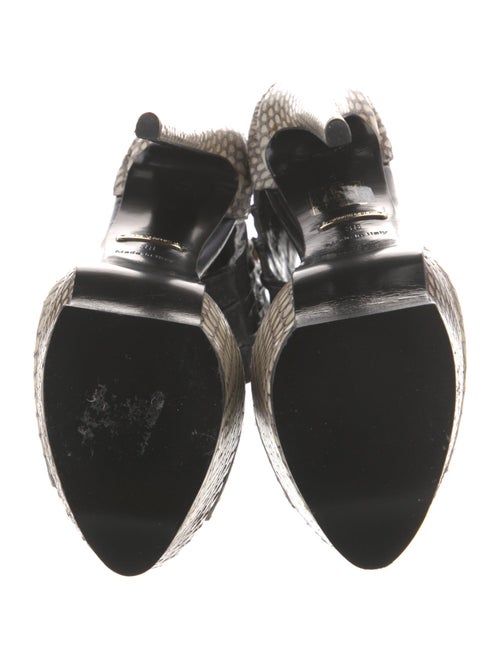 Roberto Cavalli Snakeskin Animal Print D'Orsay Pumps