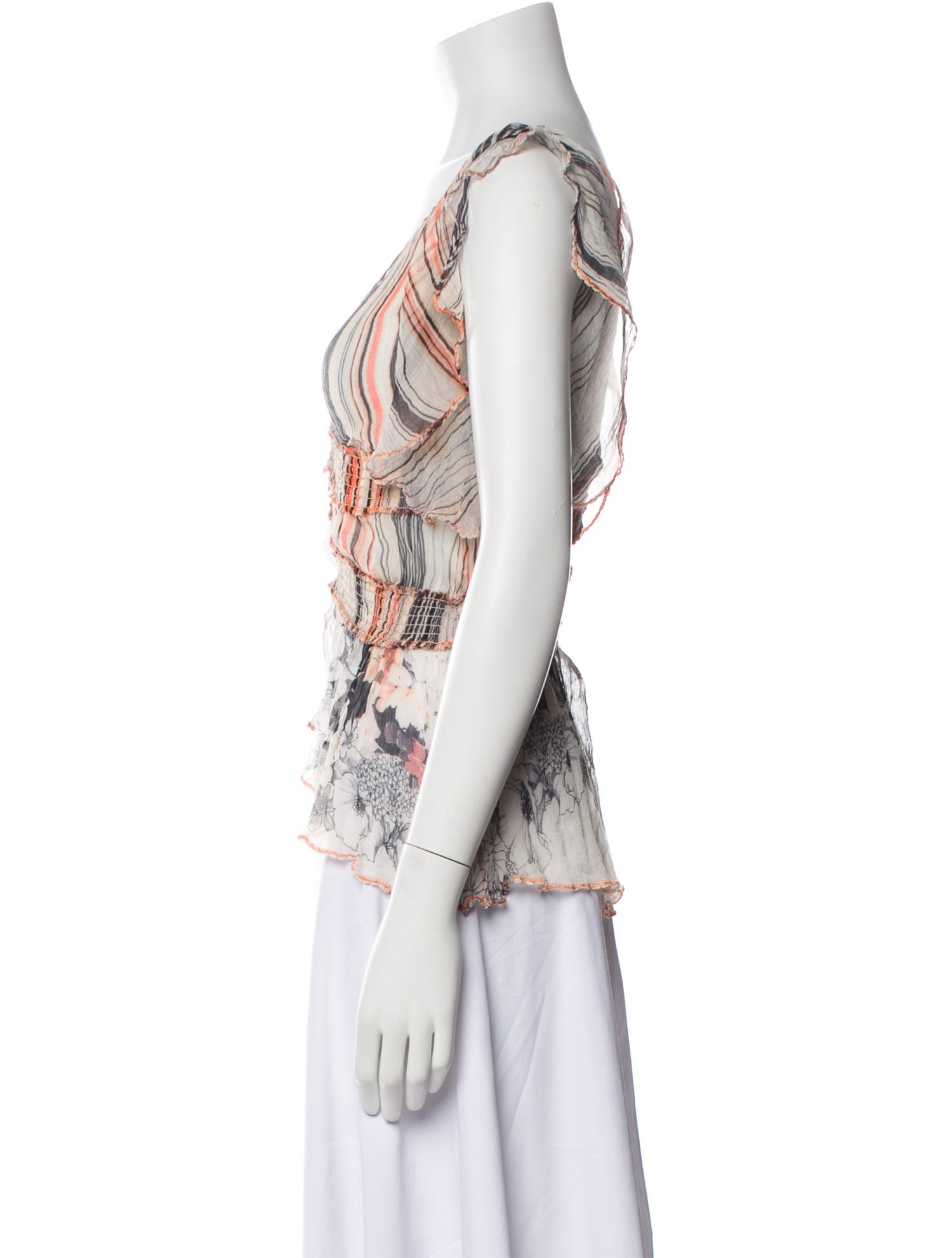 Just Cavalli Printed V-Neck Blouse