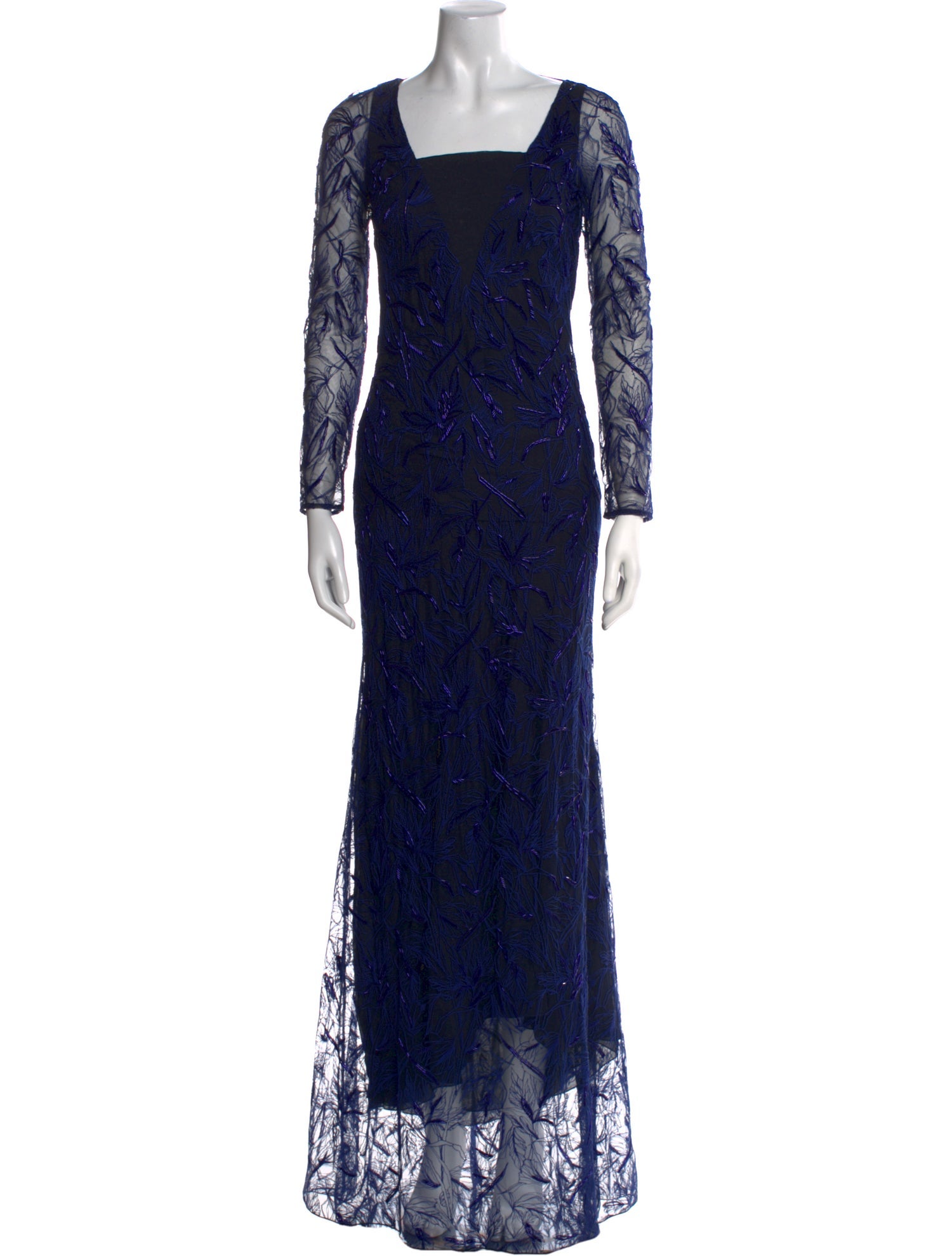 Roberto Cavalli Lace Pattern Long Dress