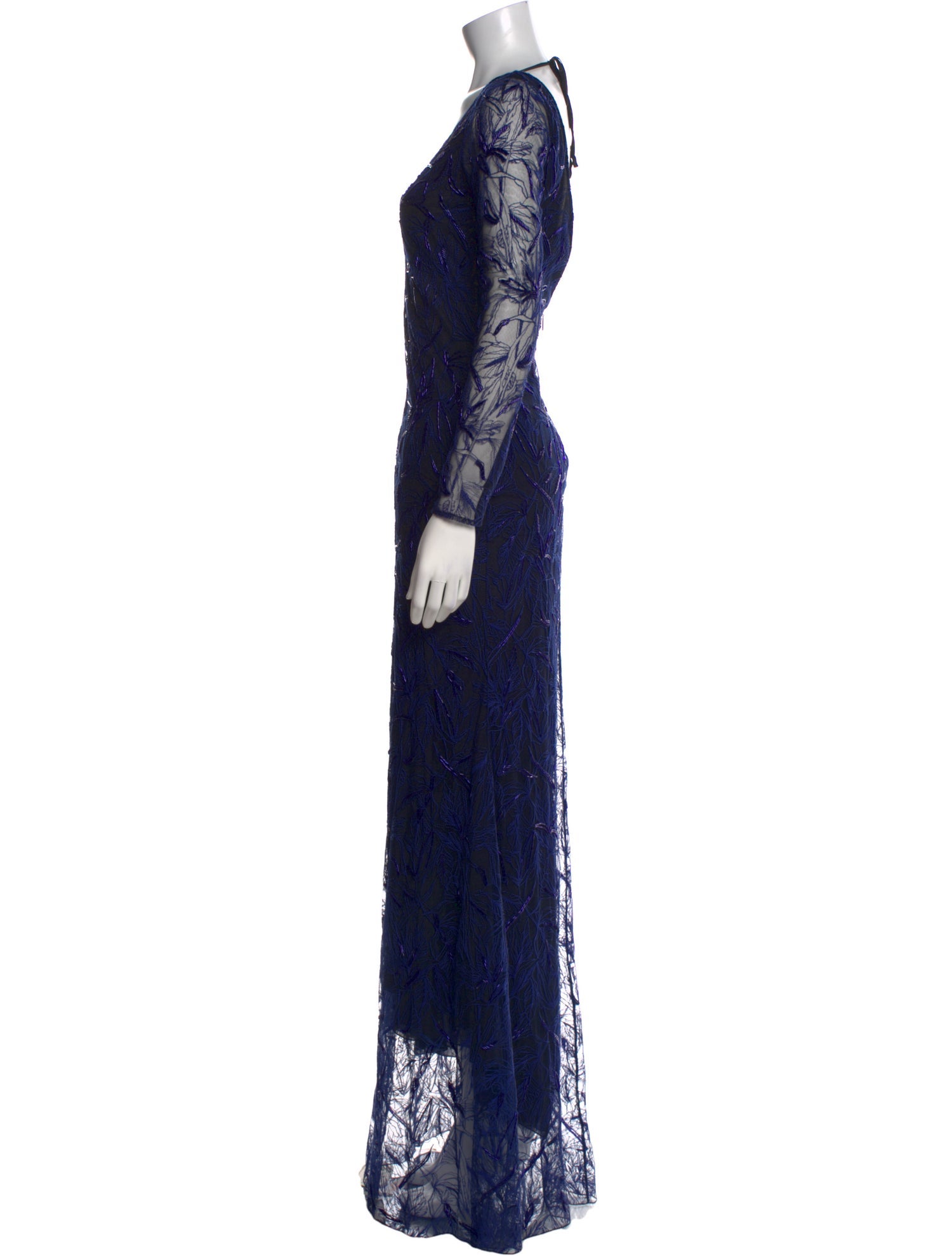 Roberto Cavalli Lace Pattern Long Dress
