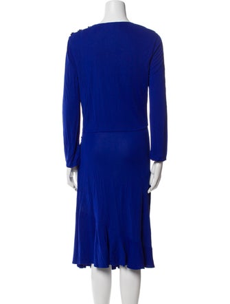 Roberto Cavalli Bateau Neckline Midi Length Dress