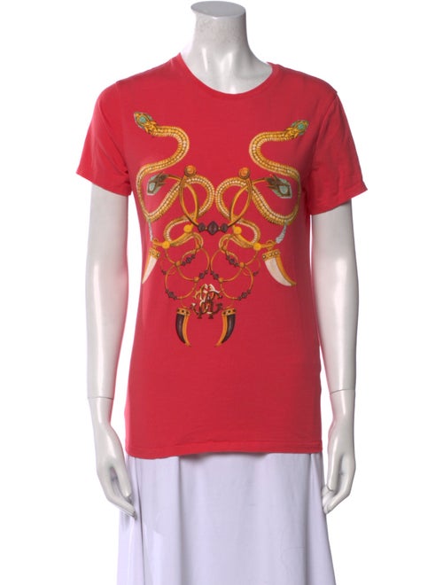 Roberto Cavalli Graphic Print Crew Neck T-Shirt
