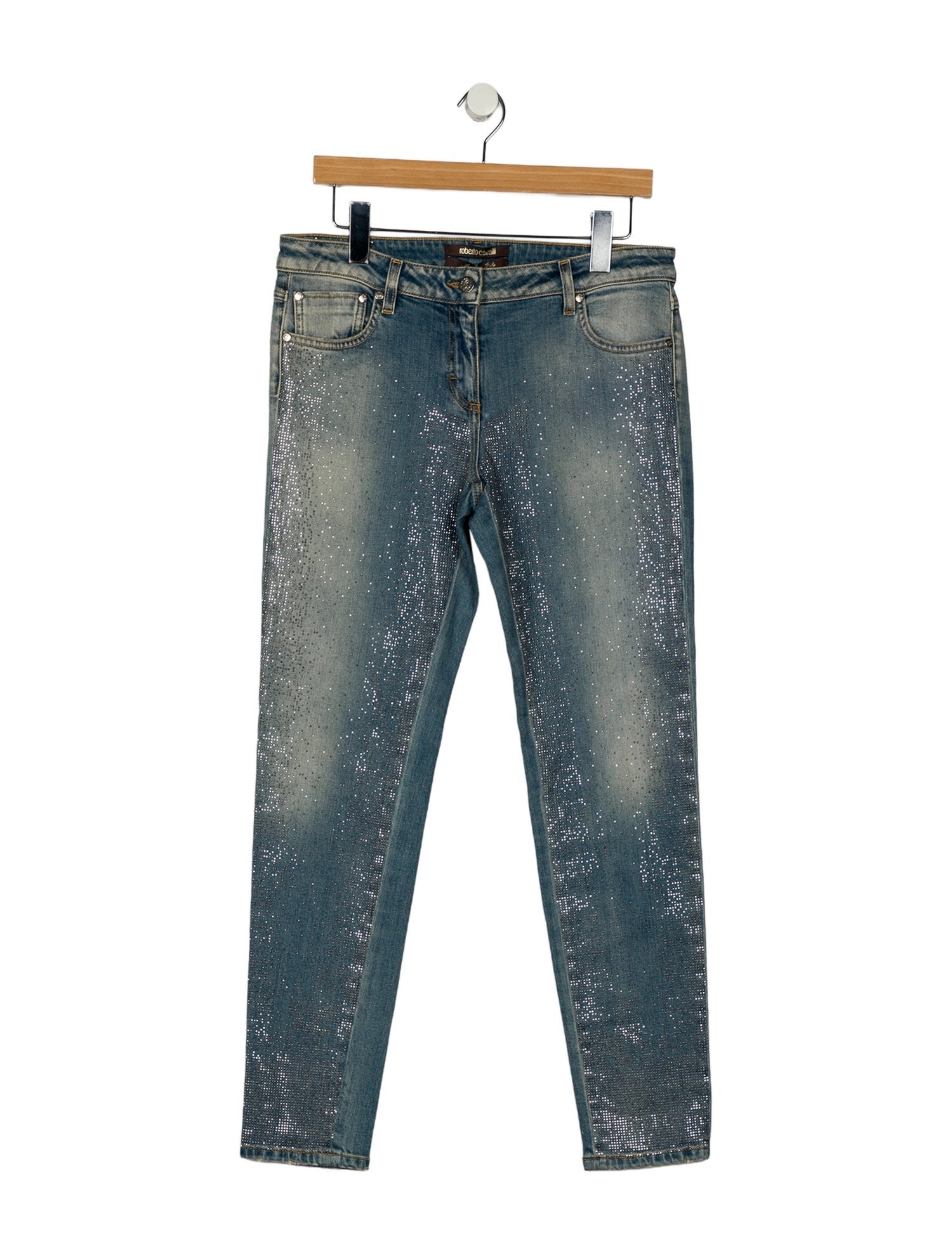 Roberto Cavalli Mid-Rise Skinny Leg Jeans w/ Tags