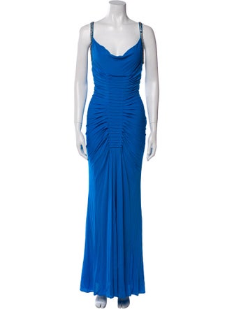 Roberto Cavalli Cowl Neck Long Dress