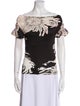 Roberto Cavalli Floral Print Off-The-Shoulder Blouse